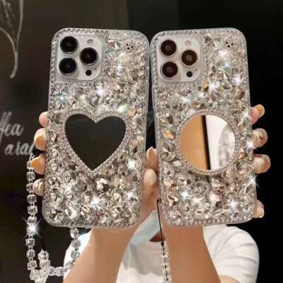 $16.73 • Buy Glitter Bling Diamond Mirror Strap Case For IPhone 13 12 11 Pro Max X XR 7/8Plus