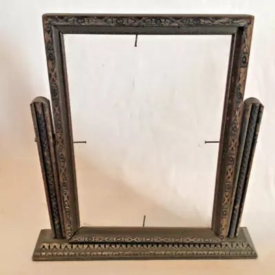 Vintage Swinging Tilt Wooden Picture Frame Art Deco For 5 X7  Picture With Glass • $15