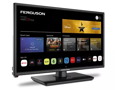 FERGUSON 22  Inch Smart WEB OS 12v 24v TV WiFi Freeview Play Freesat CARAVAN TV • £189.99