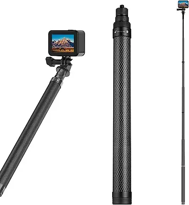 47'' Selfie Stick Lightweight Carbon Fiber Pole For Gopro Max Hero 11 10 9 8 7 6 • $44.80