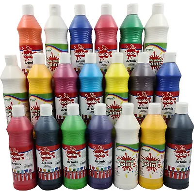 20 X 600ml Washable Poster Paint Ready To Use Mix Colour Bottles Ultimate Value • £49.99