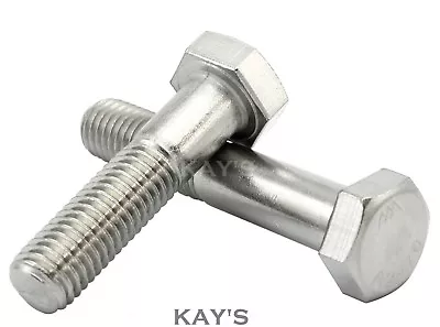 £2.34 • Buy M8 (8mmØ) PART THREADED HEXAGON HEAD BOLTS HEX SCREWS A2 STAINLESS STEEL 