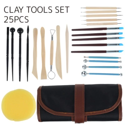 £12.99 • Buy 25pcs Clay Sculpting Tool Set Pottery Tool Starter Kit Ceramic Clay Carving Tool