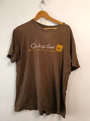 Quiksilver Shirt Mens Size Large Brown 90s Y2k 2000s Surfing • $22