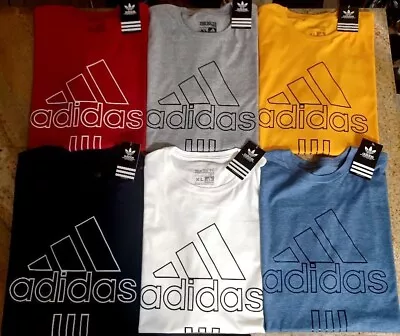 Adidas Men;s T-shirt-logo Graphic Short Sleevem-l-xl • $19.75