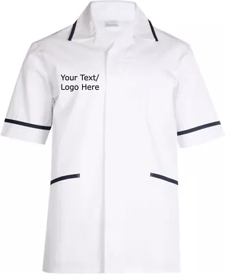 Personalised Printed Your Text Mens Heavyweight Tunic UC924 Shirt Nurse Top • £17.99