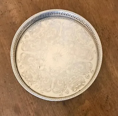 Vintage Silver Plate Collection Galleried Tray By Falstaff. Made In England • £19