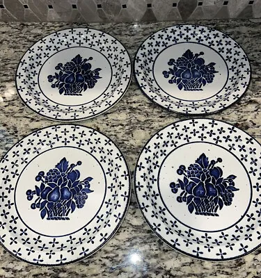 Stonehenge Midwinter Country Blue Dinner Plates Set Of 4 • $49.99