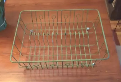 1970s Vintage Rubbermaid Avocado Green Wire Dish Rack Drainer Dryer 17.5 X 13.5 • $7.99