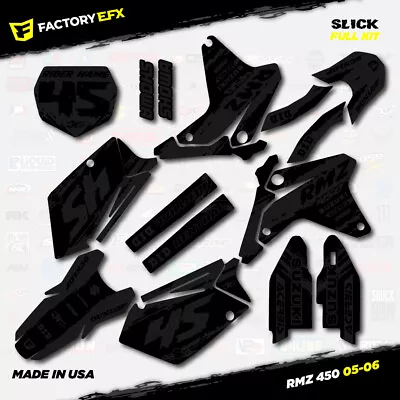 Blackout Slick Racing Graphics Kit Fits 05-06 Suzuki RMZ450 Sticker RMZ 450 • $69.99