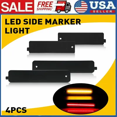 Smoked LED Side Marker Turn Signal Light Front & Rear For 98-02 Pontiac Firebird • $35.14