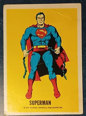 Vintage DC Comics 1974 Warner Wonder Bread National Periodical Card Superman • $10