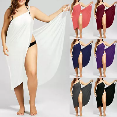 $23.93 • Buy Womens Beach Wear Wrap Dress Bikini Cover Up Sarong Summer Sundress Plus Size