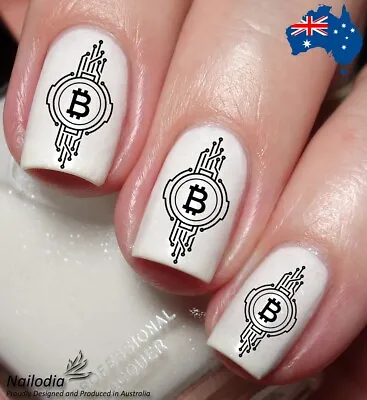 Bitcoin XRP ADA Ethereum Crypto Nail Art Decal Sticker Water Transfer Slider • $5.49