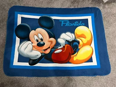 Jerry Leigh Disney Florida Mickey Mouse Fleece Plush Blanket 135cm X 90cm • £19.99