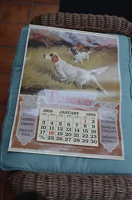 1909 Peters Advertising Calendar Reproduction New Rolled • $24