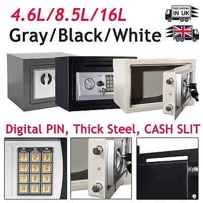 £25.20 • Buy New ELECTRIC CASH DEPOSIT DROP SLOT DIGITAL SAFETY STEEL SAFE SECURITY BOX Home