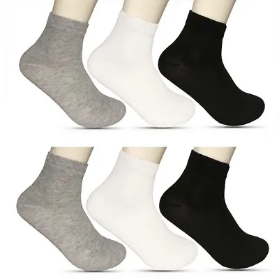 $7.59 • Buy New 6-12 Pairs Men Women Casual Sports Ankle Quarter Crew Thin Socks Cotton
