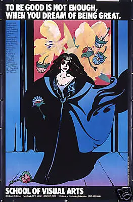 Original Vintage Poster Opera Diva Subway SVA Milton Glaser Theater 1970s NYC  • $300