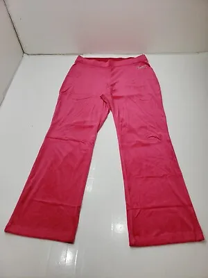 Juicy Couture Womens Pants Lounge Velour Mid Rise Stretch Hot Pink Size L NWOT • $19.99