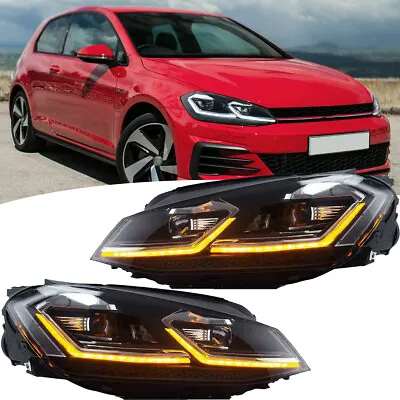 For 2013-2018 VW MK7 Golf 7 Projector Headlights LED DRL& LED Sequential Signal • $429