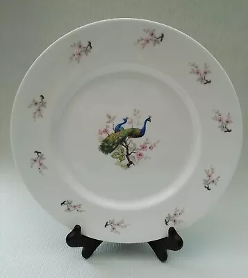 Rojan Peacock Cherry Blossom Vintage China Plate 27cm • £10.99