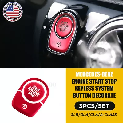 Mercedes GLA GLB CLA A Engine Start Stop Keyless Button Decorate Switch Cover • $19.99