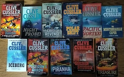 Clive Cussler - Lot Of 14 Books - HC/SC - Dirk Pitt - NUMA Files - Oregon Files • $30