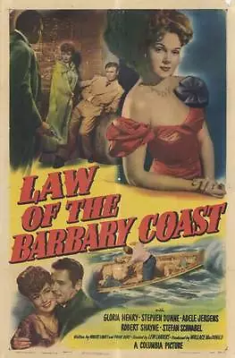 LAW OF THE BARBARY COAST Movie POSTER 27x40 Gloria Henry Stephen Dunne Adele • $30.54