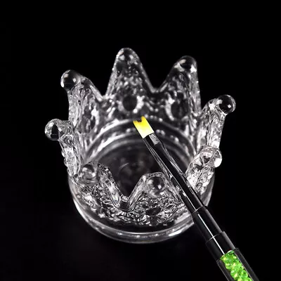 KADS Crown Acrylic Nail Cup Crystal Acrylic Powder Liquid Dappen Dish Brush Hold • $7.59