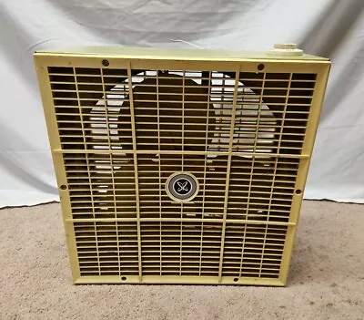 Vintage Sears 3 Speed Metal 3 Blade Box Fan 16in.Tx16in.W Green No Stand • $82