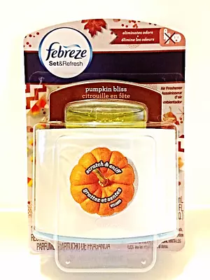 $7.50 • Buy 1X Febreze Set & Refresh PUMPKIN BLISS Air Freshener Starter Sit Unit & RefillS