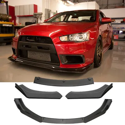 Car Front Bumper Lip Spoiler Carbon Style For Mitsubishi Lancer 08-15 EVO X 10 • $89.02