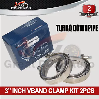 3inch V-Band Vband Clamp Stainless Steel Flange Turbo Exhaust Downpipe 76mm • $38.01