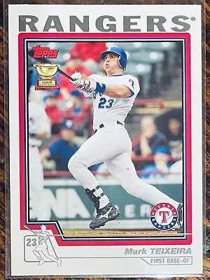 2004 Topps # 527 MARK TEIXEIRA Texas Rangers ROOKIE RC GOLD CUP • $0.99