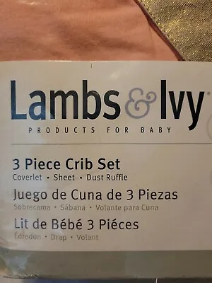 Lambs & Ivy 3 Piece Crib Set Coverlet Sheet Dust  Ruffle Baby Collection Newborn • $29.49