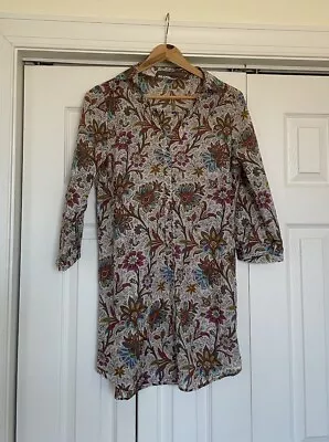 Zara Basic Paisley Print Tunic Blouse S • $9.50