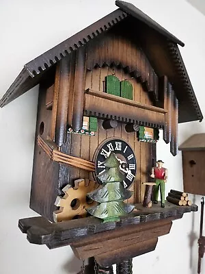 Black Forest  Cuckoo Clock Vtg Works • $199.99