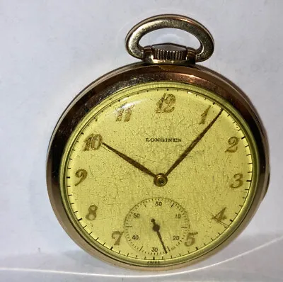 Vintage 17 Jewels Longines 10k GF Men’s Pocket Watch Open Face Not Working • $199.99