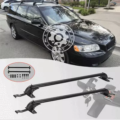 For Volvo	V70 C30 S60 S40 Cross Bar Luggage Carrier W/ Lock 44-49  Top Roof Rack • $76.95