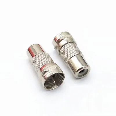 RCA Female Jack To F Type Male Plug Coax Coaxial Adapter Radio Connectors 1pc • $1.42