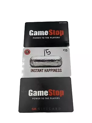 2 ($25) GameStop Power ATo The Players/ $15 Chipotle Gift Card  • $60