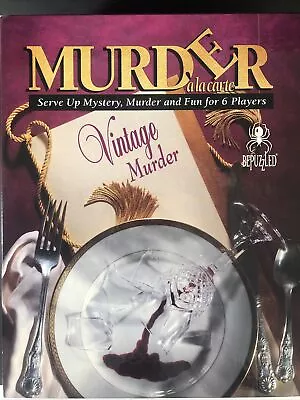 Murder A La Carte A Vintage Murder Dinner Party Game Bepuzzled 1993 • $18.99