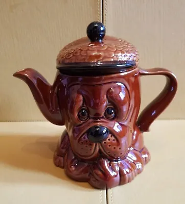 Vintage P&K Price And Kensington Dog With Cap Tea Pot 1970s Teapot Cute Kitsch • £8