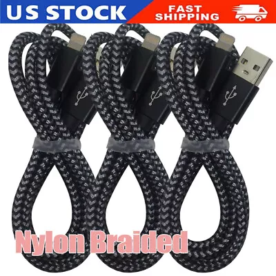 Nylon Fast Charger Cable Heavy Duty For IPhone14 13 12 11 X XR 8 7 Charging Cord • $2.98