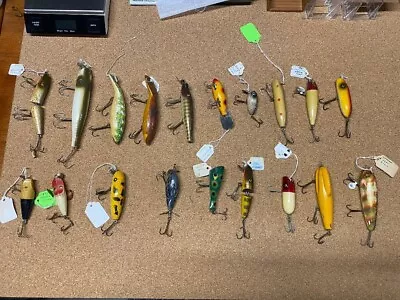 Vintage Fishing Lure Lot Heddon Pflueger Creek Chub Shur Strike Fishing Lure • $54.49