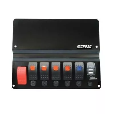 Moroso 74311 Switch Panel Dash Mount 5 Rocker Switches / 1 Momentary Button NEW • $251.99
