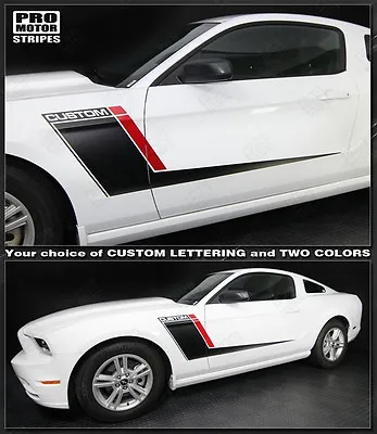 Ford Mustang 2005-2014 Duo Color Side Accent Stripes Decals RSH2 (Choose Color) • $59.50