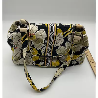 Vera Bradley Edie Dogwood Quilted Cotton Satchel Medium Size Triple Compartment • $17.07