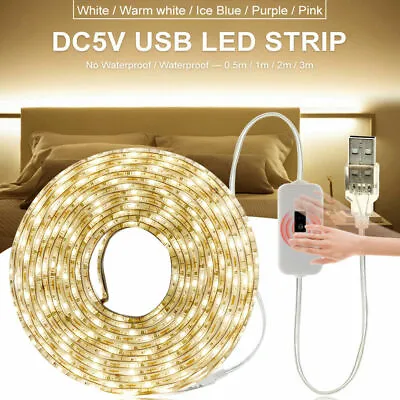 DC5V 2835 USB LED Strip Light Touch Switch/Hand Sweep Cabinet Lights Fairy Light • $3.99